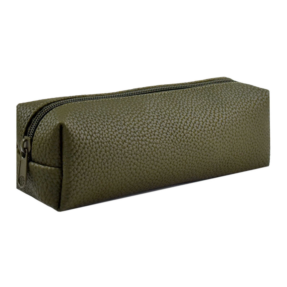 косметичка универсальная зеленая кожзам 53943