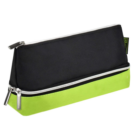 косметичка универсальная черно-зеленая 59618