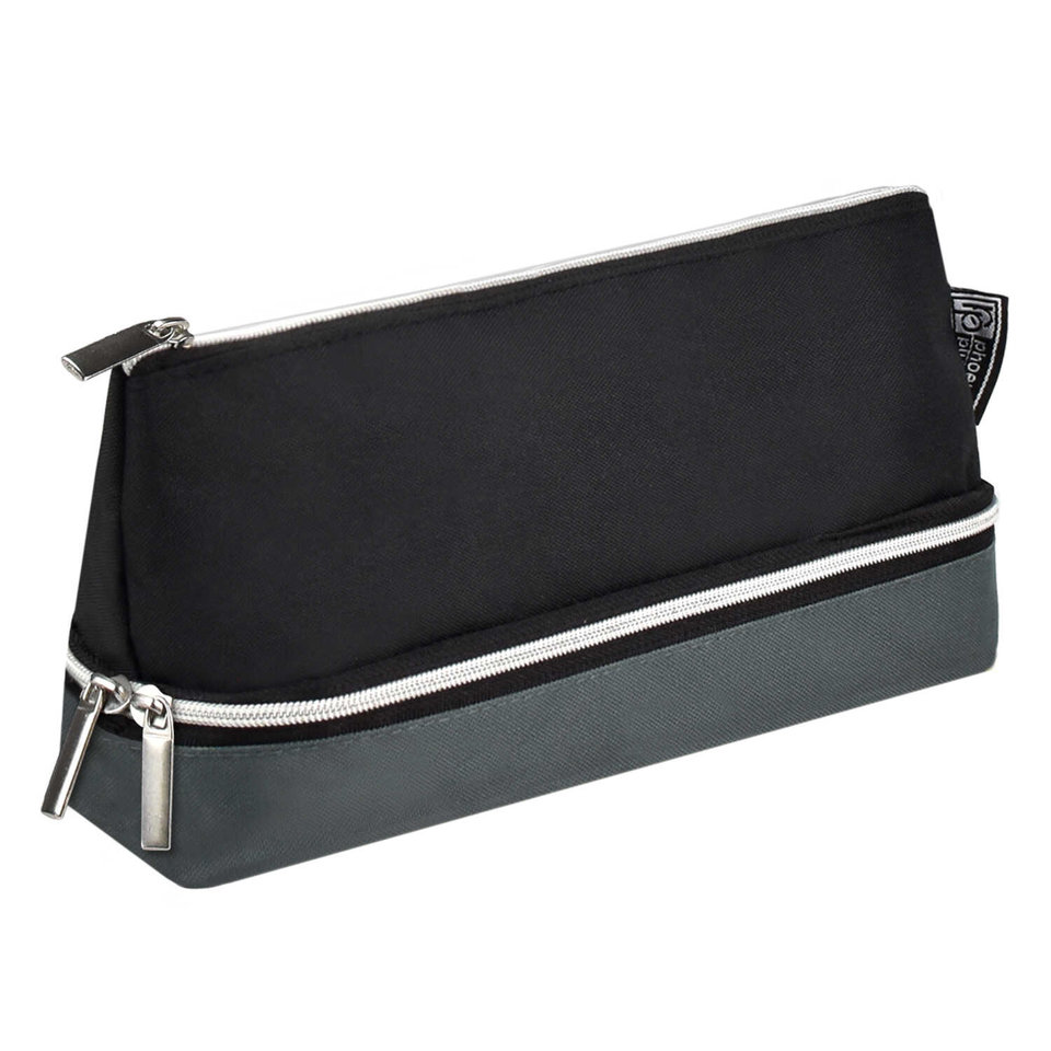 косметичка универсальная черно-серая 59619