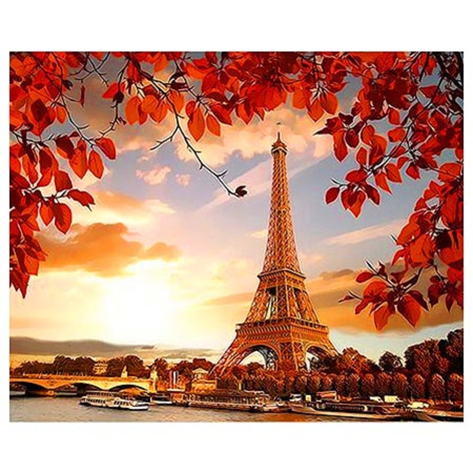 картина по номерам Париж 40х50см tz 13928