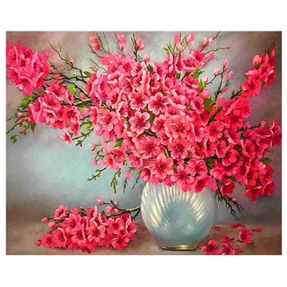 картина по номерам Цветы 40х50см tz 13966