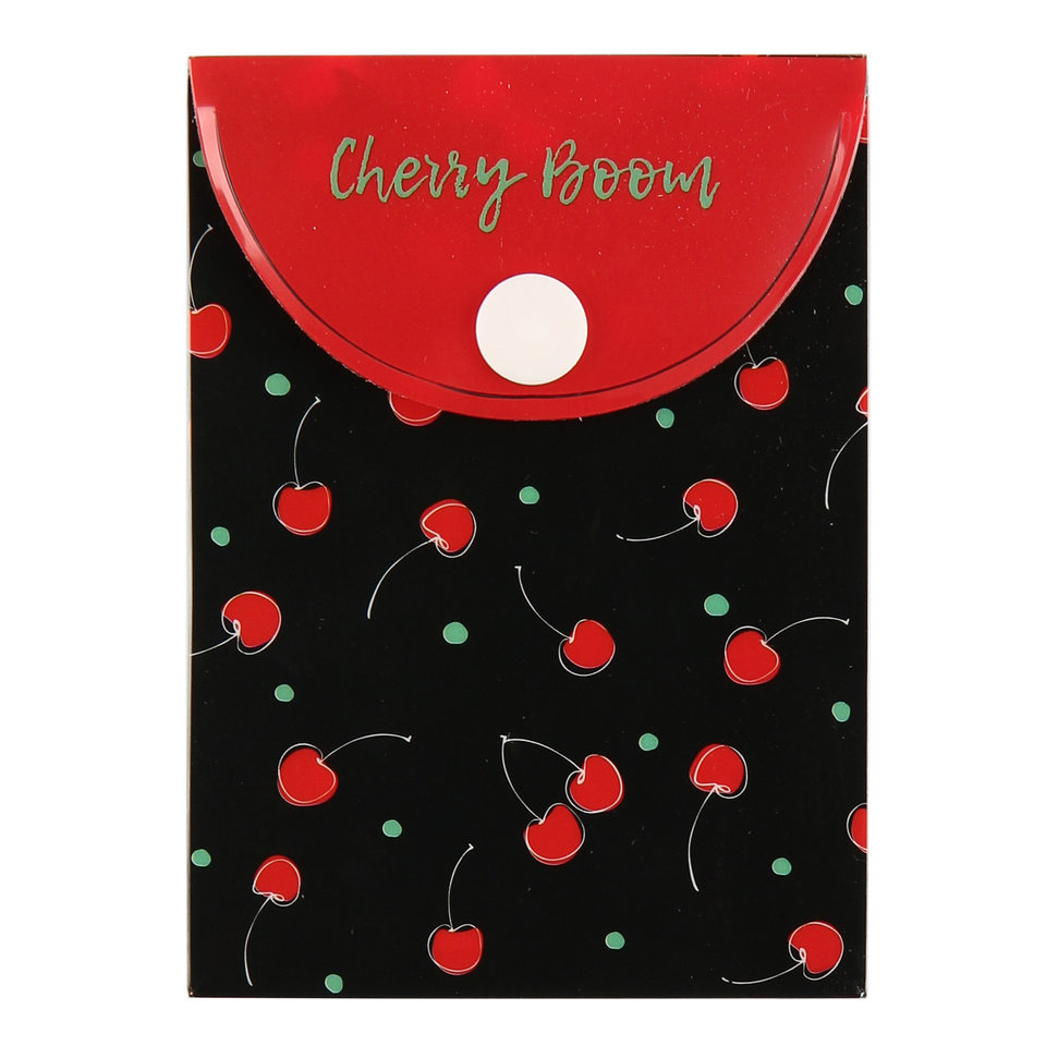 папка-конверт на кнопке А7 Cherry Boom 10,5х7,4см 212197