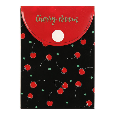 папка-конверт на кнопке А7 Cherry Boom 10,5х7,4см 212197