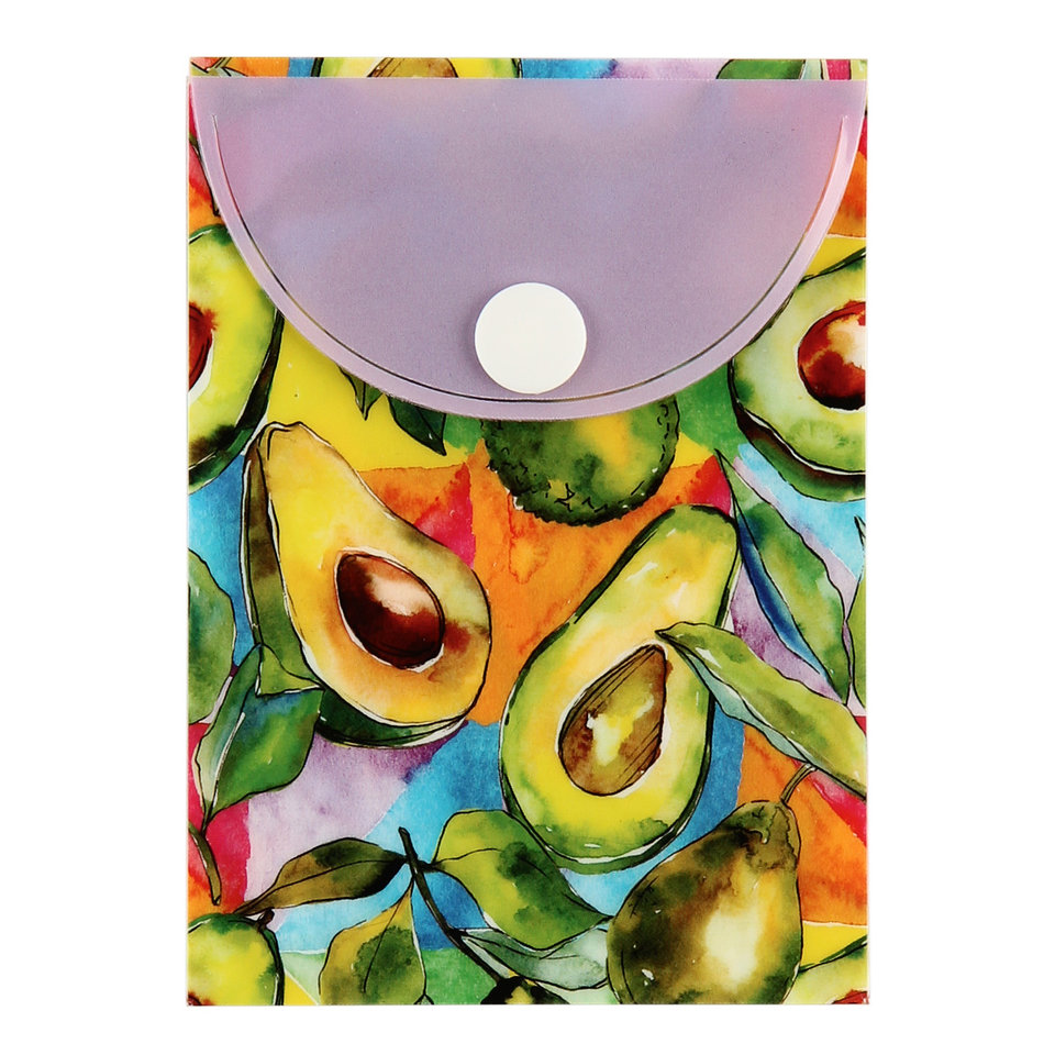 папка-конверт на кнопке А7 Avocado 10,5х7,4см 212198
