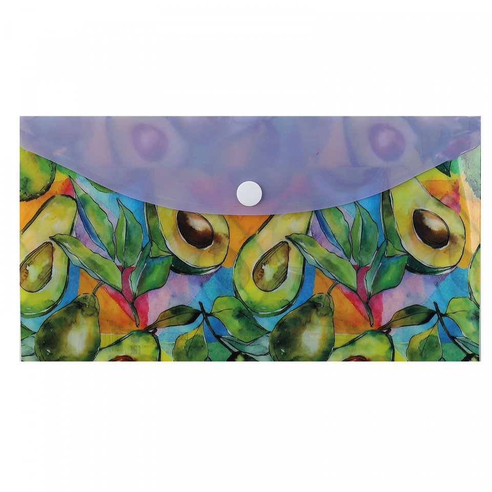 папка-конверт на кнопке А6 Avocado 212159