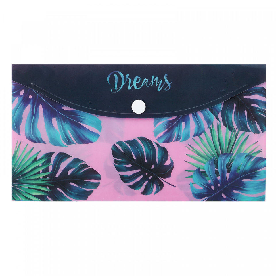 папка-конверт на кнопке А6 Тропики 212162