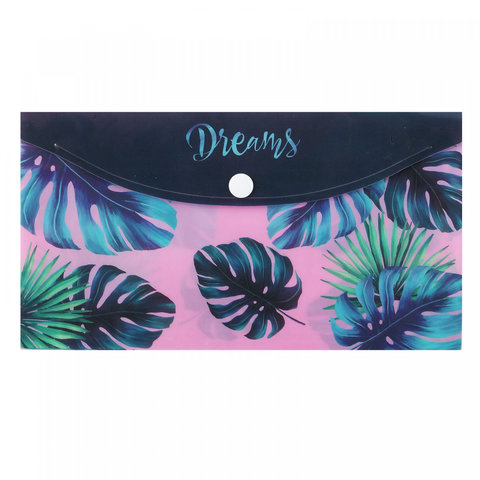 папка-конверт на кнопке А6 Тропики 212162