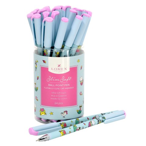 ручка шариковая Lorex Illegally Cute LXOPSS-IC4 синяя