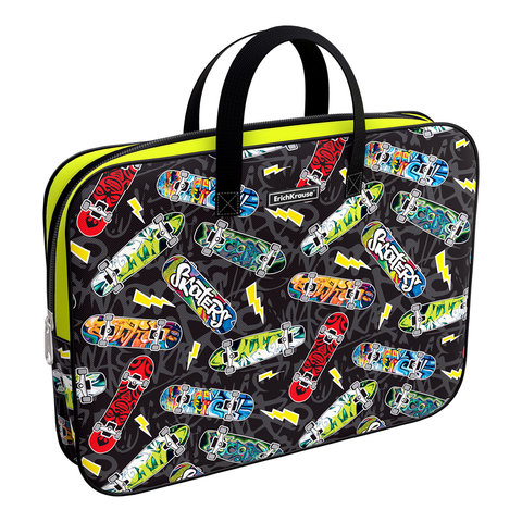 папка с ручками Neon Skate текстиль А4+ 48546