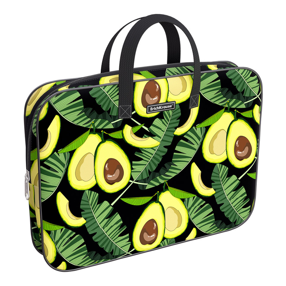 папка с ручками Avocado night текстиль А4+ 52661