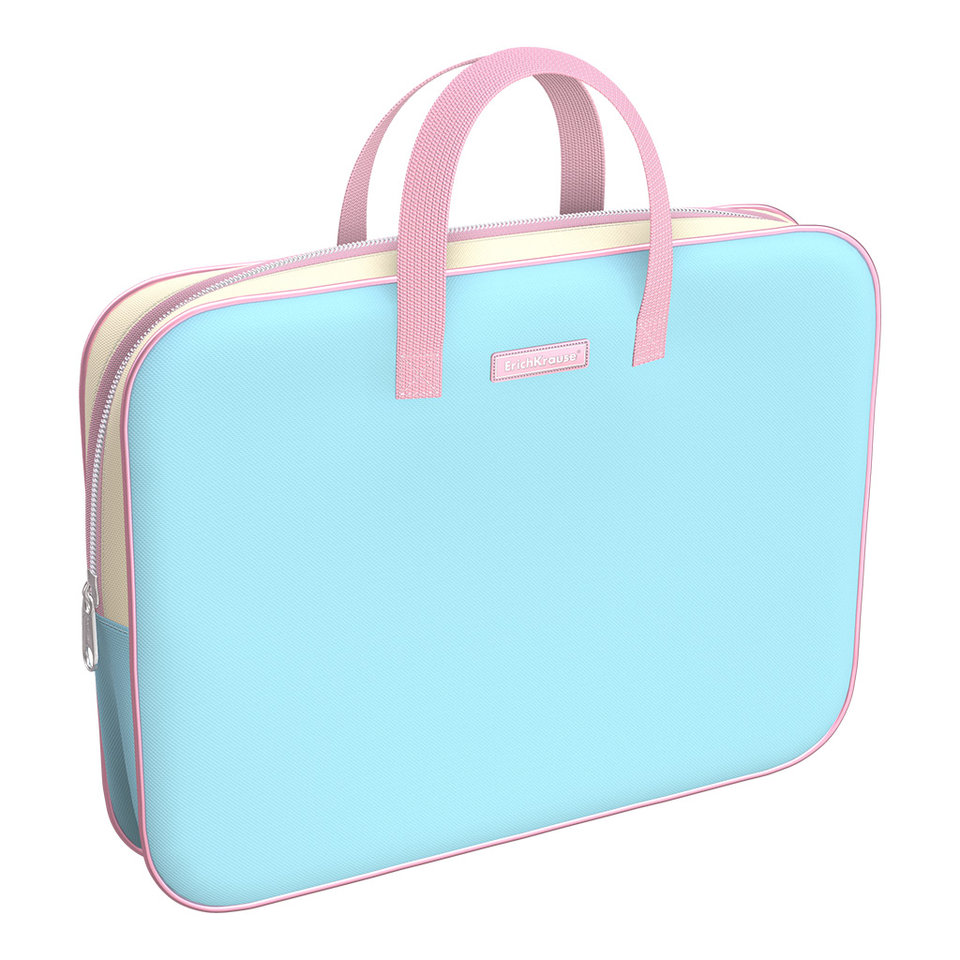 папка с ручками Light Blue текстиль А4+ 54678