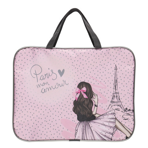 папка с ручками Paris Fashion текстиль А4+ 215107