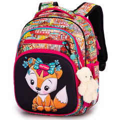 рюкзак для девочки Лисенок с брелком мишкой 7013 (149)