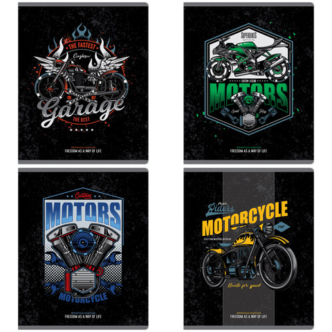 тетрадь 48 листов Стиль.Motorcycles в клетку 42892 332717