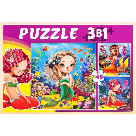 пазлы 3в1 макси Волшебные русалки п-2473