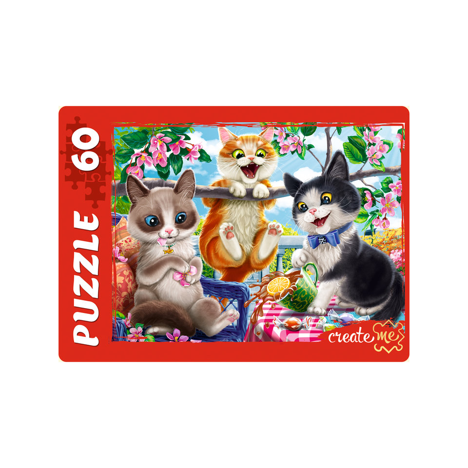 пазл 60 элементов Забавные Котики п60-5879