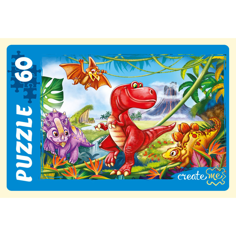 пазл 60 элементов Мир Динозавров п60-6310
