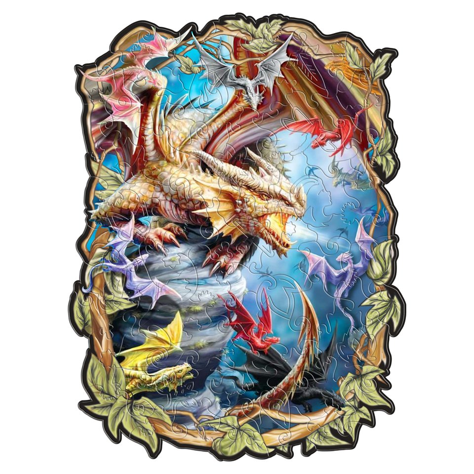 пазл 100 элементов Драконы 18х23см фигурный pf0108