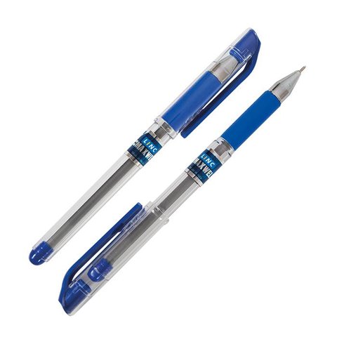 ручка шариковая LINC MAXWELL синяя, резиновая вставка, металлический наконечник, масляная основа