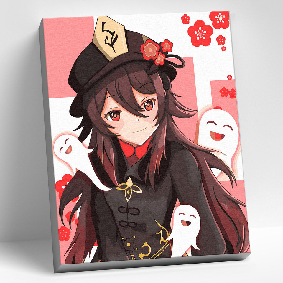 картина по номерам Ху Тао 30х40см chr0131 аниме