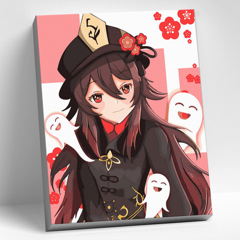 картина по номерам Ху Тао 30х40см chr0131 аниме