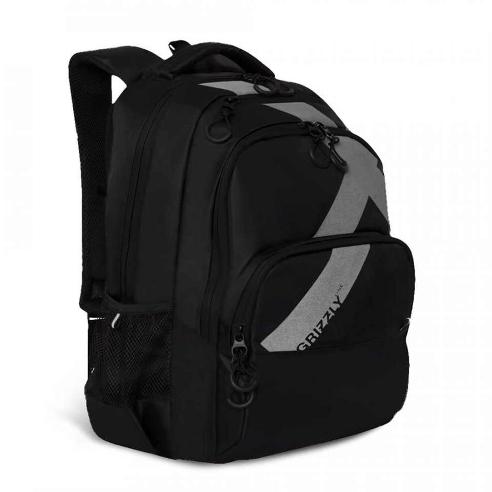 рюкзак для мальчика GRIZZLY ru-030-11/3 черный-серый