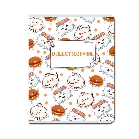 тетрадь предметная 48 листов Обществознание Каваи fb305 в клетку
