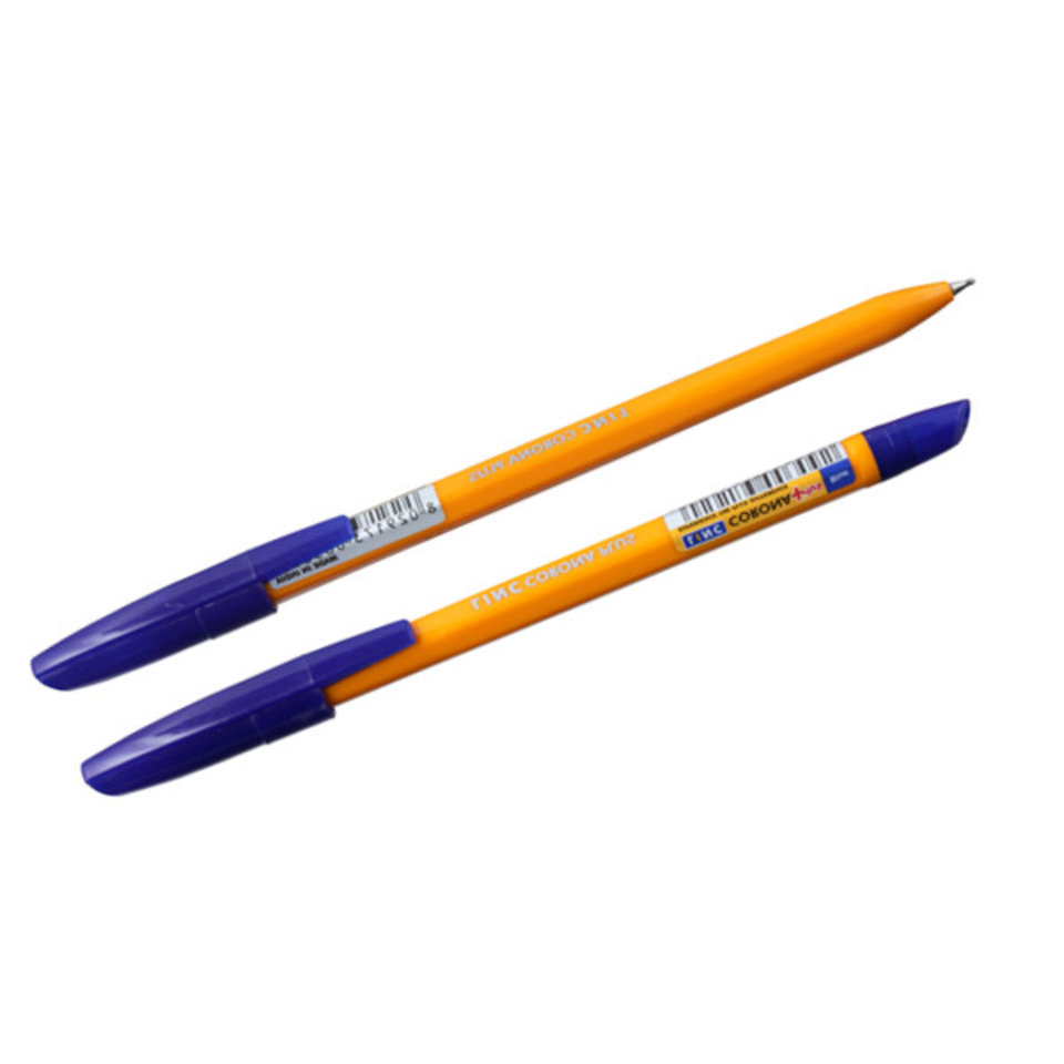 ручка шариковая LINC Corona синяя Оранжевый корпус, масляная основа чернил