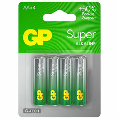 батарейка GP Super Alcaline АА пальчик блистер lr06 bp4 02706 (цена указана за 1шт)