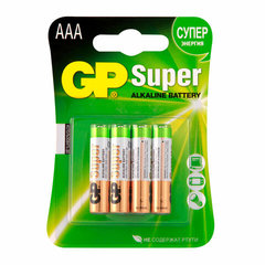 батарейка GP Super Alcaline ААА минипальчик блистер bp4 lr3 10632 ( цена указана за 1шт)