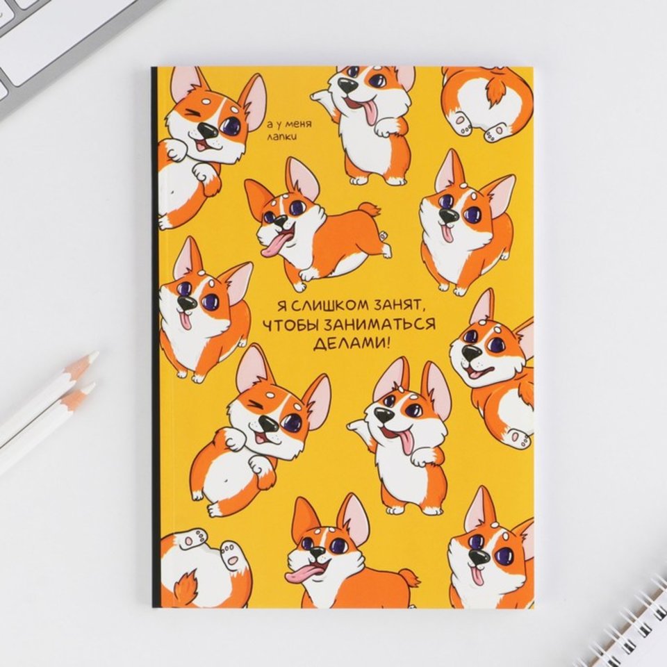 ежедневник недатированный А5 Корги в точку 64 листа 7081717