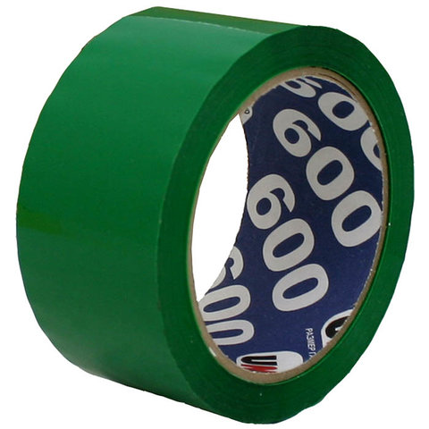 клейкая лента упаковочная 48х66 45мкм Unibob 600 30488 зеленая