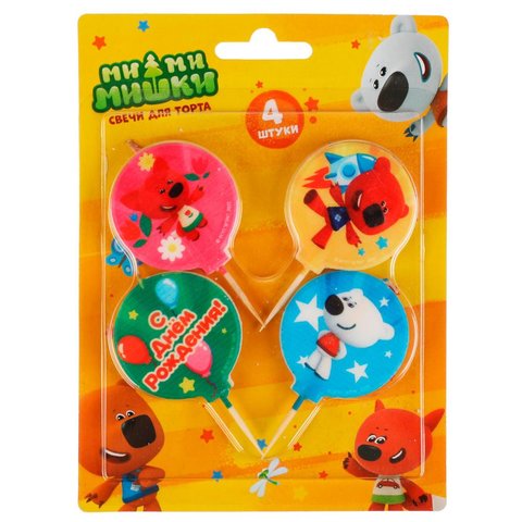 свечи для торта Ми-Ми-Мишки на шпажках 4 штуки cc-74851 335991