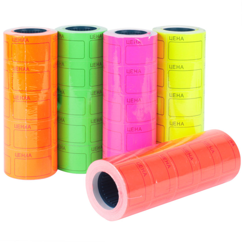 лента для этикет-пистолетов 35х50 200шт "цена" ассорти dv-190c