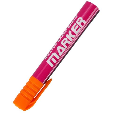 маркер мелковый для доски и витража круглый 3мм оранжевый darvish dv-11871