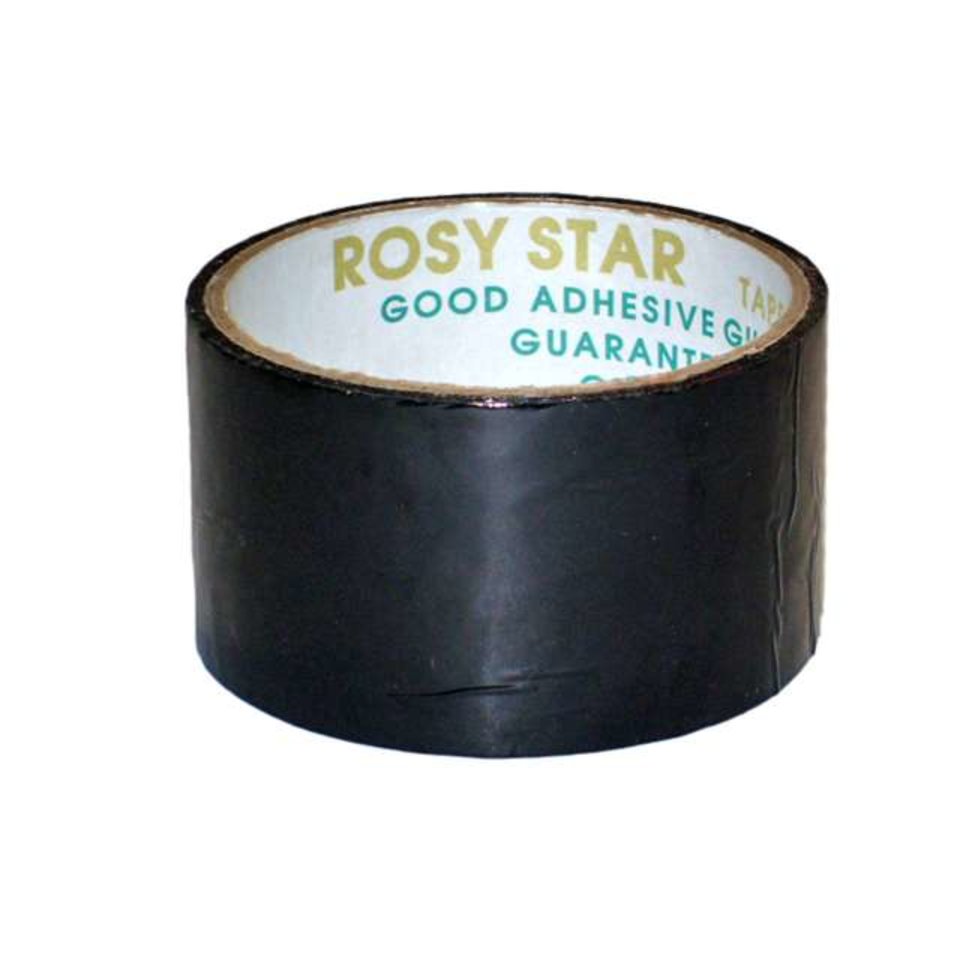 клейкая лента цветная 48х36м RosyStar черная 00163