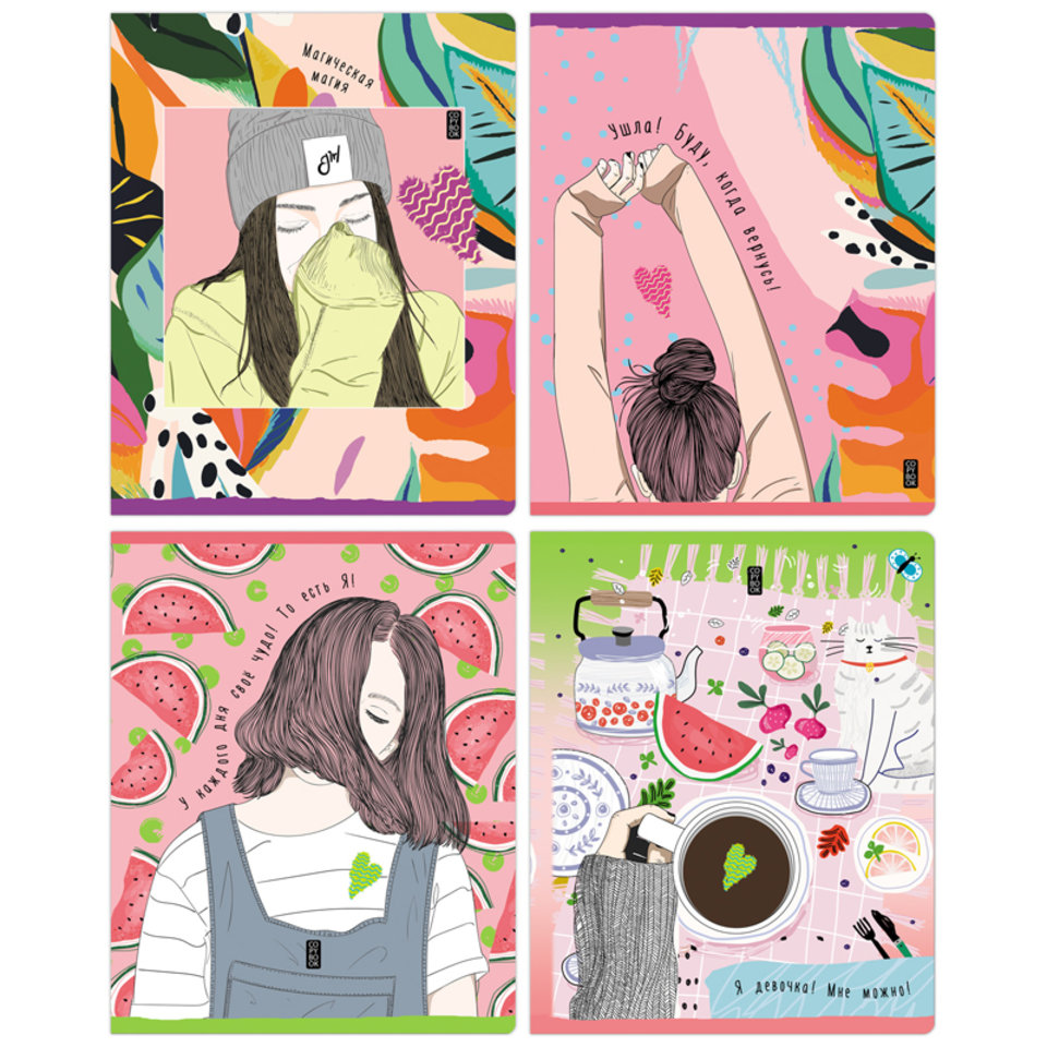 тетрадь 48 листов Девочки, Такие Девочки в клетку 11025