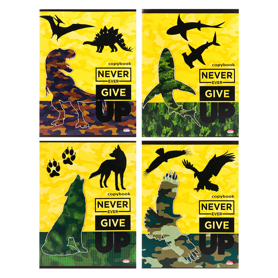 тетрадь 96 листов Не Сдавайся Никогда в клетку 96-8099