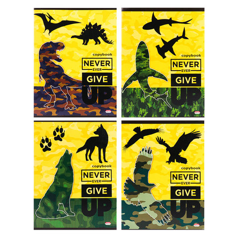 тетрадь 96 листов Не Сдавайся Никогда в клетку 96-8099