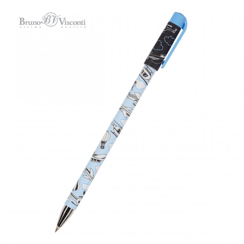 ручка шариковая BV HappyWrite Самолеты 20-0215/43 синяя
