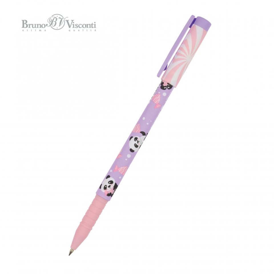 ручка шариковая BV FunWrite Lolipop. Пандочки 20-0212/65 синяя