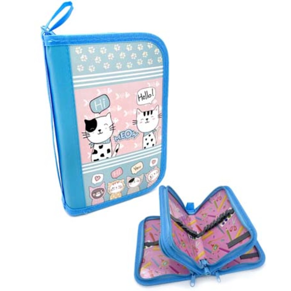 пенал Котики 3 отделения ch-57