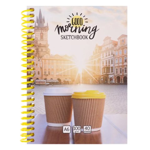 скетчбук А6 40 листов Morning City 100г/м с40-5759