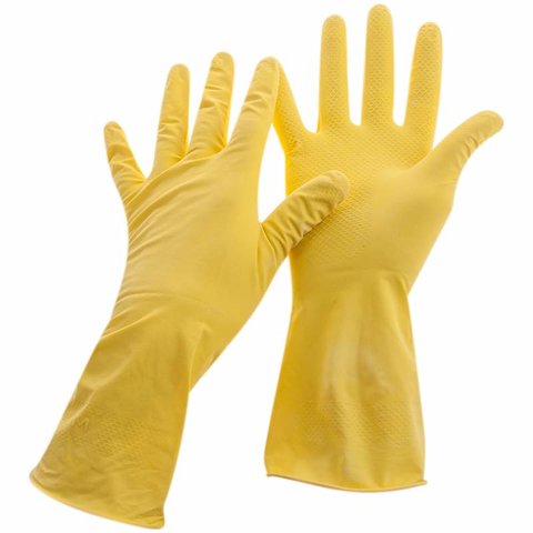 перчатки резиновые OfficeClean желтые размер S 248567 перчатки резиновые OfficeClean желтые размер S 248567