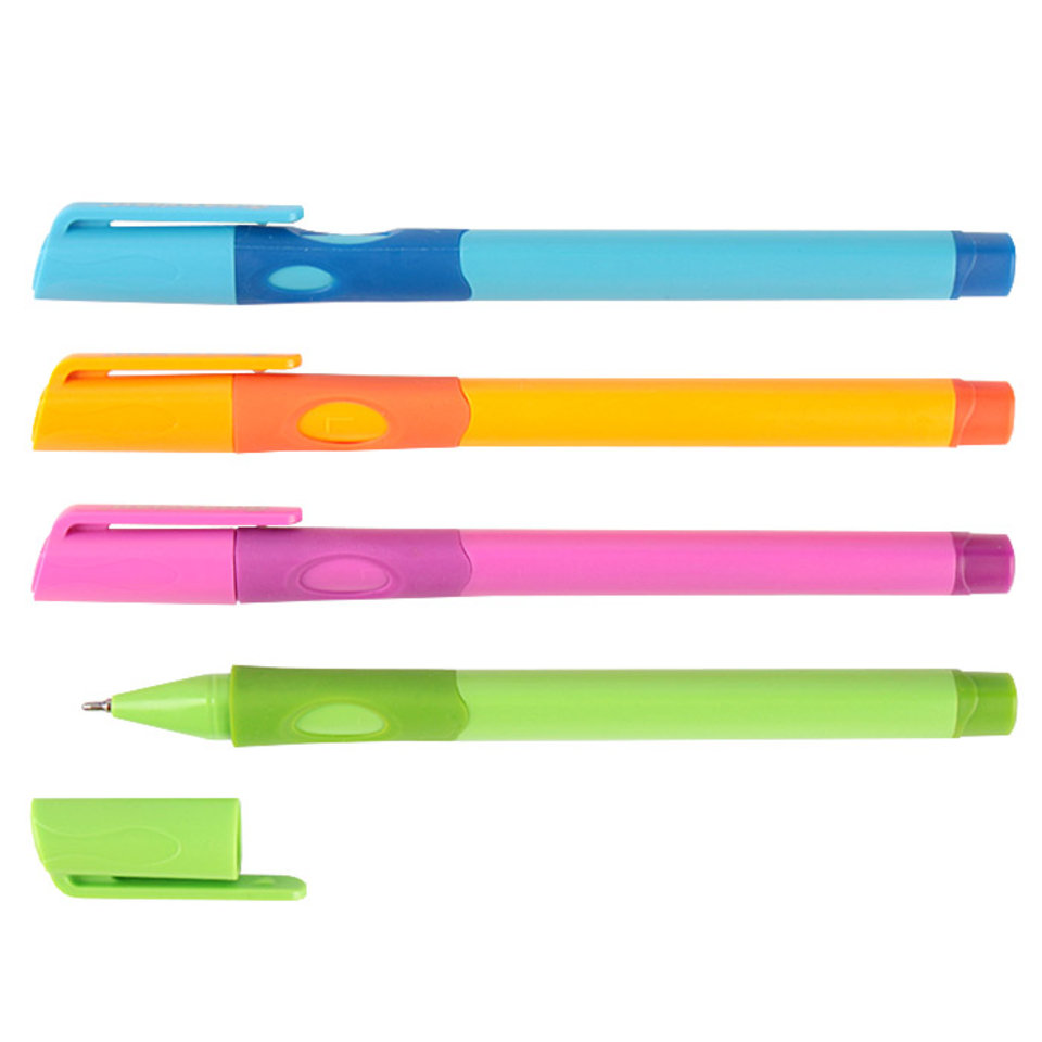 ручка шариковая Darvish для левшей резиновые вставки масляные чернила dv-7788 синяя