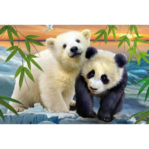 картина по номерам Медвежата 30х40см tz 13849
