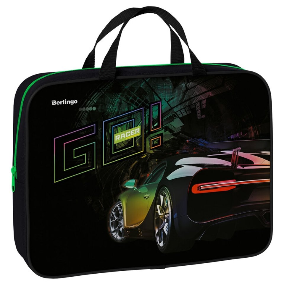 папка для тетрадей А4 с ручками Go Fast текстиль 70044