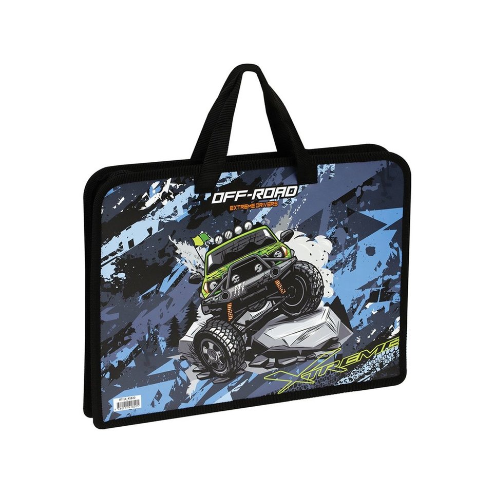 папка для тетрадей А4 с ручками Off-road пластик 43820