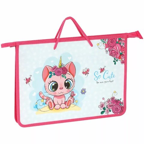 папка для тетрадей А4 с ручками So Cute пластик 42151