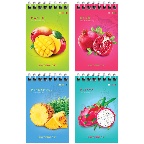 блокнот А7 40 листов Colorful Fruits на гребне Б7к40гр_24244